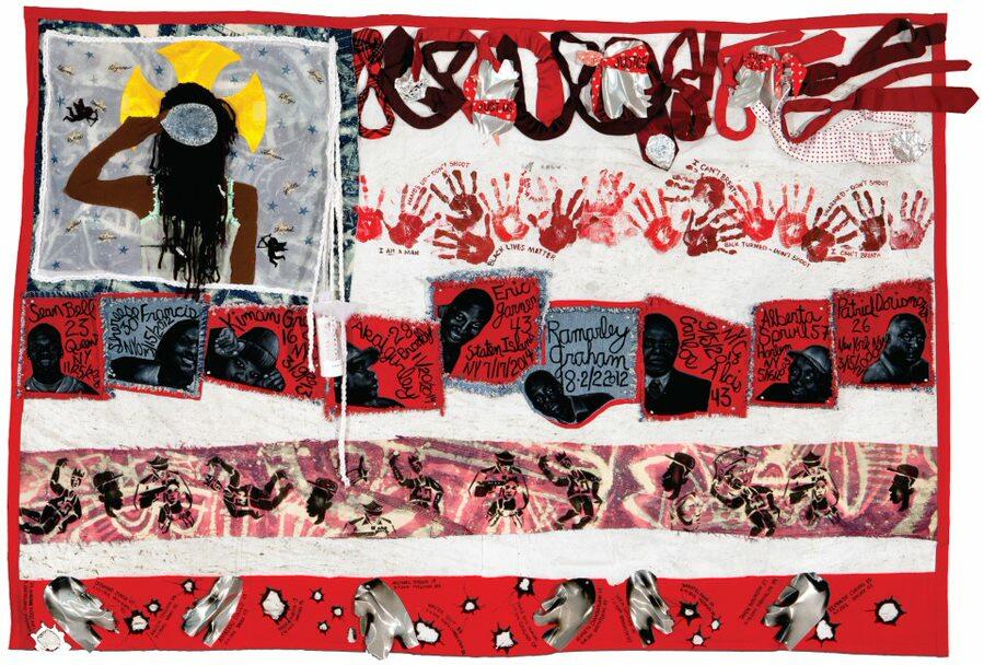 Teresa Margolles, american Juju for the Tapestry of Truth, 2015. © Courtesy the artist and Galerie Peter Kilchmann, Zurich/ Paris. Credit: © Courtesy the artist and Galerie Peter Kilchmann, Zurich/ Paris.