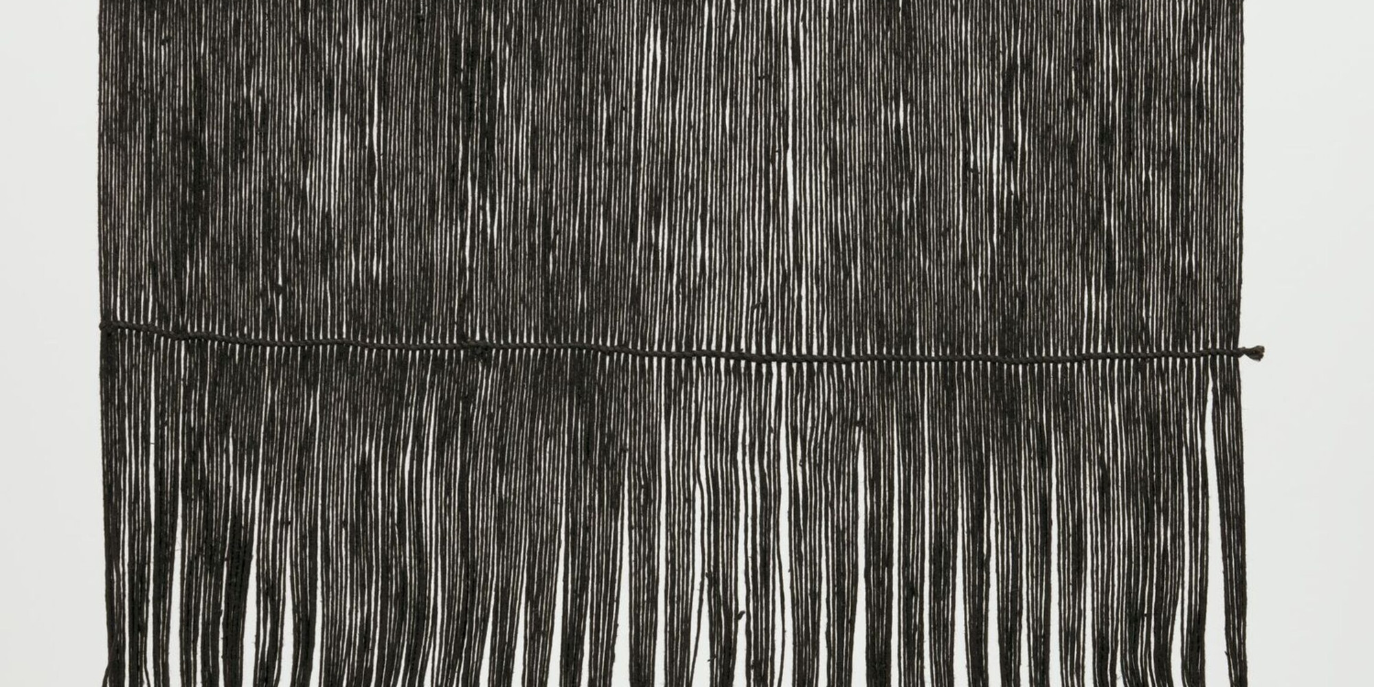 Lenore Tawney. Dark River. 1962. Linen and wood, 164 × 22 1/2" (416.6 × 57.2 cm). The Museum of Modern Art, New York. Greta Daniel Design Fund. © 2025 Lenore Tawney